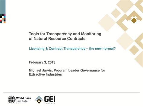 Tools For Transparency And Monitoring Of Natural Resource Contracts