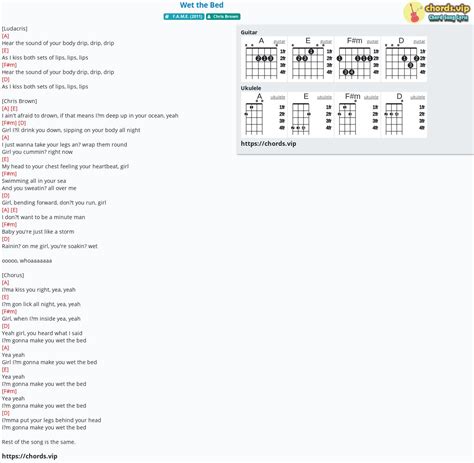 Chord: Wet the Bed - Chris Brown - tab, song lyric, sheet, guitar ...