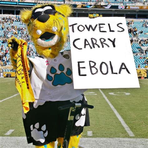 Jacksonville Jaguars apologize for mascot's Ebola sign