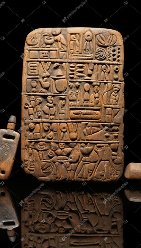 Ancient Sumerian Clay Tablet 3500 BC Incuneiform Trade Text- Tim Burton-inspired | AI Image ...