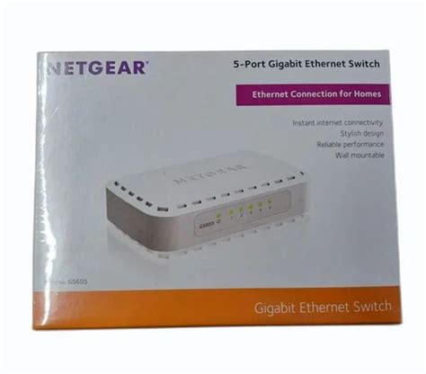 Netgear GS605 5 Port Gigabit Ethernet Switch, White at Rs 1380 in Bengaluru