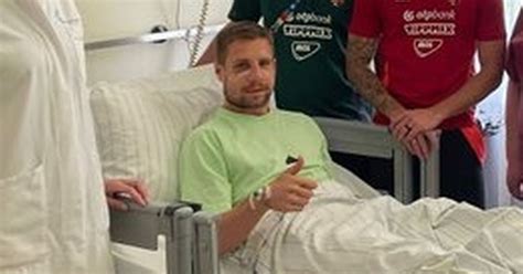 Barnabas Varga Pictured In Hospital For First Time Since Suffering