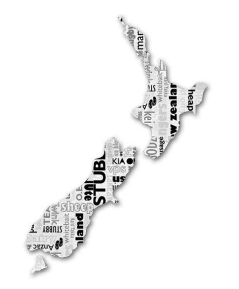 New Zealand Wall Art With Kiwiana Words Newspaper Printing Kiwiana