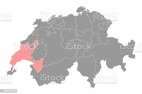 Vaud Map Cantons Of Switzerland Vector Illustration Stock Illustration Download Image Now Istock