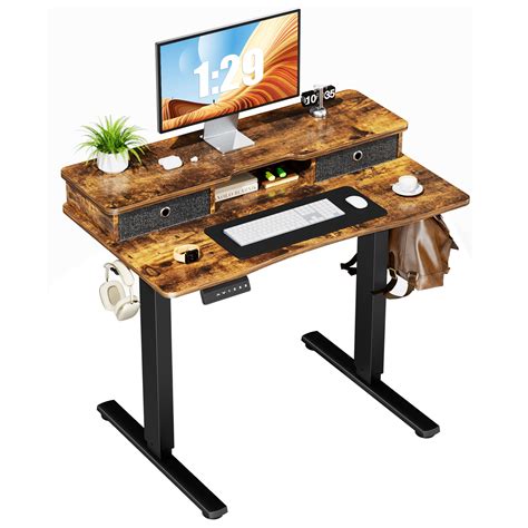 Sweetcrispy Home Office Height Adjustable Electric Standing Desk with ...