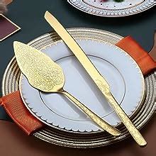 Berglander Gold Wedding Cake Knife And Server Set Titanium Gold