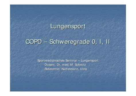 PDF Lungensport COPD Schweregrade 0 I II PDF FileCOPD Chronic