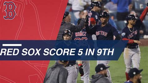 Red Sox Score 5 In Pivotal 9th Inning Of Game 4 Youtube