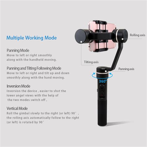 Feiyu SPG 3 Axis Brushless Handheld Gimbal Stabilizer Bluetooth For