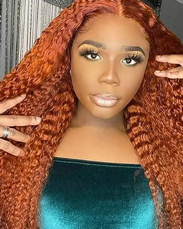 Amazon 28 Inch Ginger Wig Human Hair Orange Lace Front Wigs Human