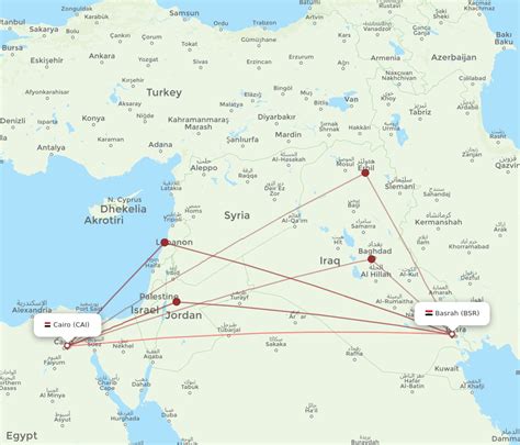 Flights From Basra To Cairo BSR To CAI Flight Routes