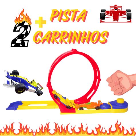 Pista De Carrinhos Brinquedo Infantil Corrida Hot Kit Carros De