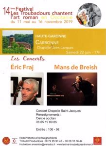 Concert Can On Occitana Mans De Breish E Eric Fraj Cercle Occitan De