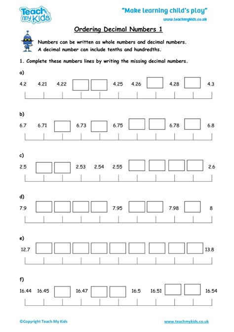 Decimal Numbers On A Number Line Worksheet Printable Computer Tools