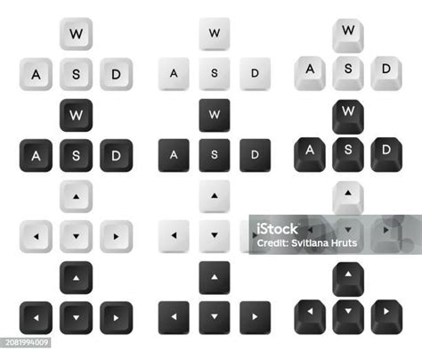 Computer Key Combinations Set Of Key Combinations Command Set Icons ...