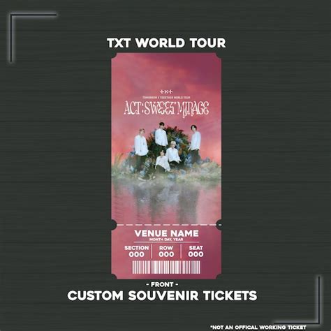 Txt Ticket Tour Etsy