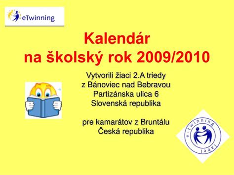 PPT Kalendár na školský rok 2009 2010 PowerPoint Presentation free