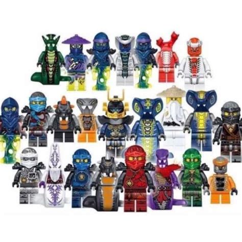 Bonecos Blocos Montar Ninjago Lloyd Wu Jay Kai Zane Pythor Mini