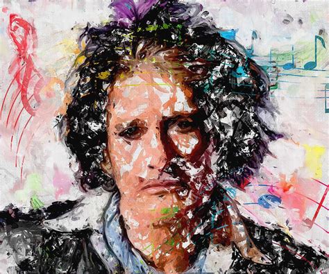 Celebrity Joe Perry Colorful Art Mixed Media By Luettgen Vidal Fine Art America