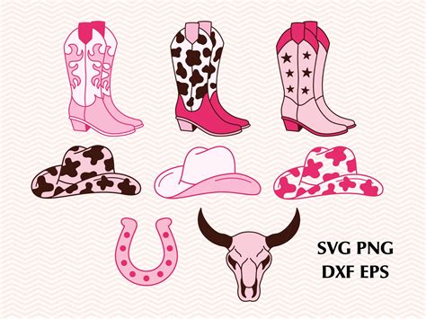 Pink Cowgirl Boots Cowgirl Hats Cowboy Hat Drawing Cowgirl Cookies Cowboy Nails Image