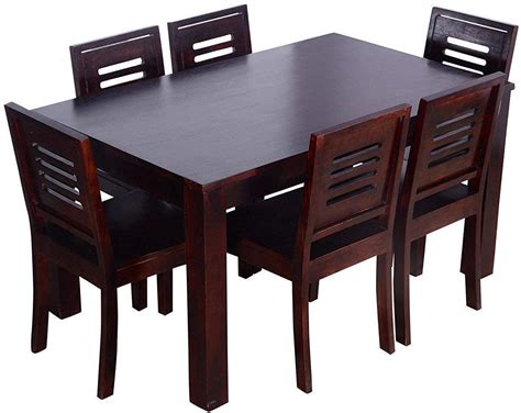 Furinno Sheesham Wood 6 Seater Dining Table For Living Room Home Hall