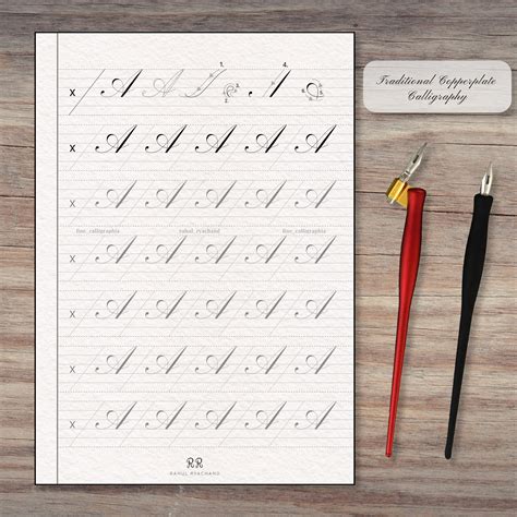 Copperplate Calligraphy Workbook Learn Copperplate Worksheets