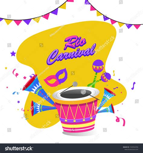 Rio Carnival Celebration Poster Template Design Stock Vector Royalty