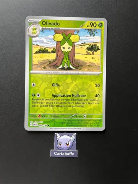 CARTE POKÉMON OLIVADO 022 198 Reverse EV1 Ecarlate Violet NEUF EUR 1