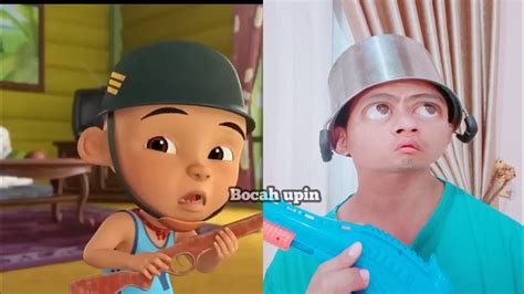 Tiru Upin Ipin Bergurau Main Perang Perangan Youtube