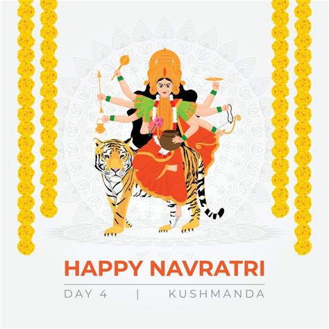 Happy Navratri Wishes Concept Art Of Navratri Illustration Of