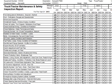 Semi Truck Preventive Maintenance Checklist Pdf Hannula Mezquita