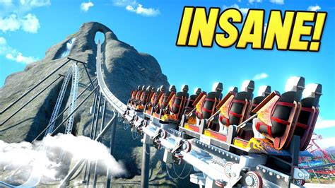 I Built A Roller Coaster That Boosts Over A Mountain In Planet Coaster