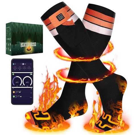 Latitop 2024 Upgraded Heated Socks for Men Women with APP Remote