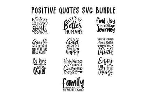 Premium Vector Positive Quotes Svg Bundle