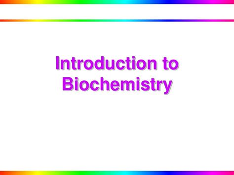 Introduction Biochemistry Word