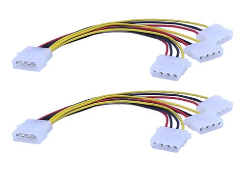 Amazon Zdycgtime Pack Molex Pin Power Supply Y Splitter Cable