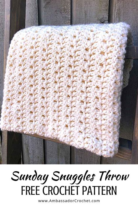 Sunday Snuggles Throw Free Crochet Pattern Ambassador Crochet