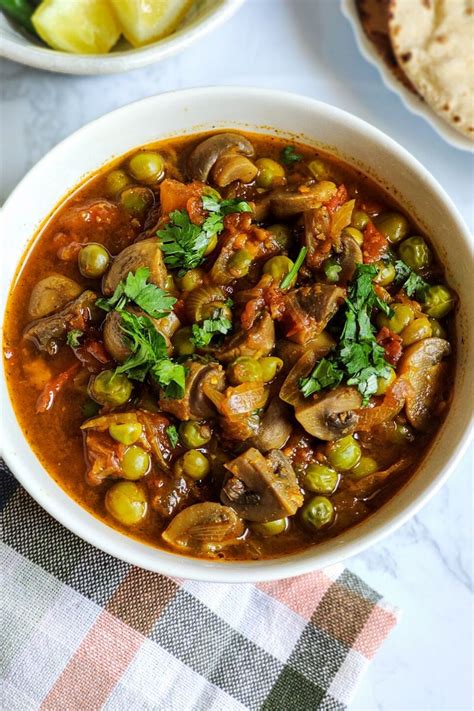 Matar Mushroom A Delicious Vegan And Gluten Free Curry Recipe