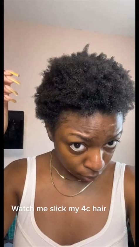 Trying A Slick Back Bun On Short C Hair With Gummy Wax Product Linked