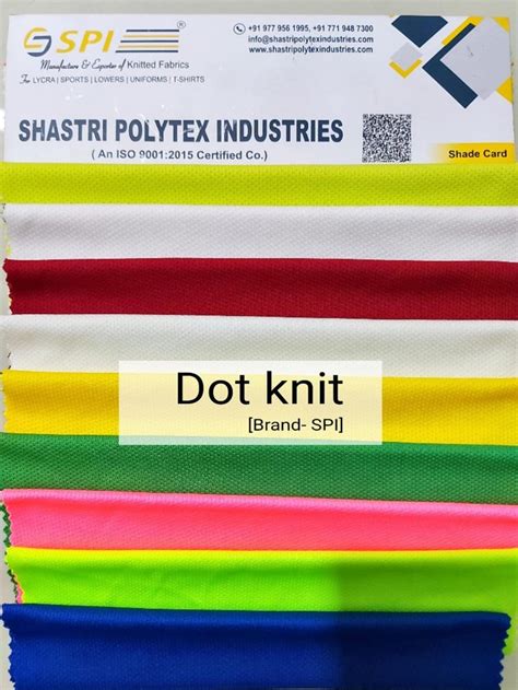 Plain Solids Dot Knit Polyester Fabric Multicolour At Rs 205 Meter