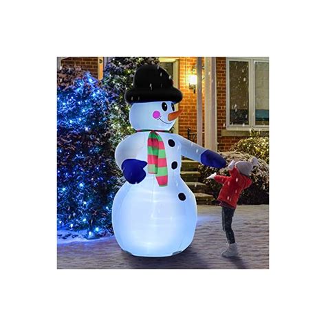 Aufblasbarer Xxl Schneemann Cm Gr E Led Lichter Wetterfest