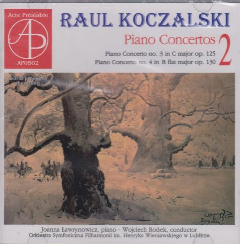 Raul Koczalski Piano Concertos Vol Campion Records