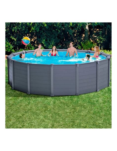 Piscina desmontável INTEX Graphite Grey Panel Intex ferramentas ao