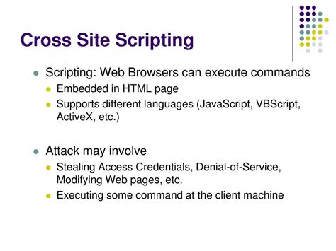 Ppt Sql Injection Cross Site Scripting Powerpoint Presentation Free