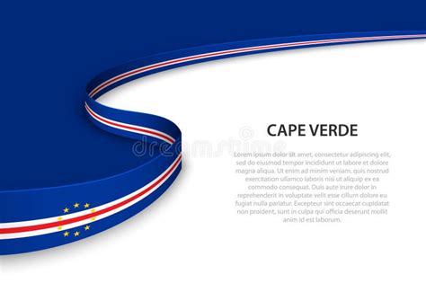 Bandeira De Onda De Cabo Verde Fundo De Copyspace Ilustra O Do