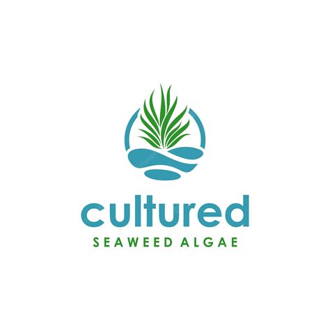 Premium Vector Cultured Seaweed Algae Symbol Logo Design