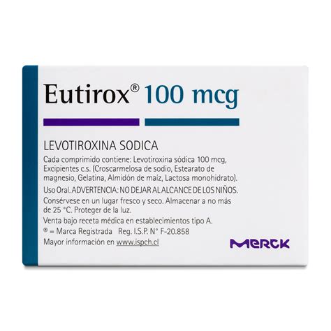 Eutirox 100 Mcg 50 Comprimidos Dr Simi Farmacias Del Dr Simi