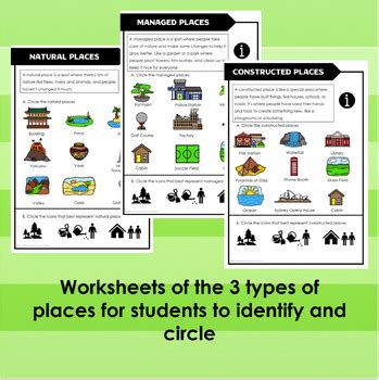 Natural Managed And Constructed Places Worksheets By Middle Years