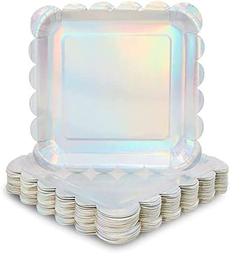 Sparkle And Bash 48 Pack White Paper Party Plates With Gold Foil Scalloped Edging 9