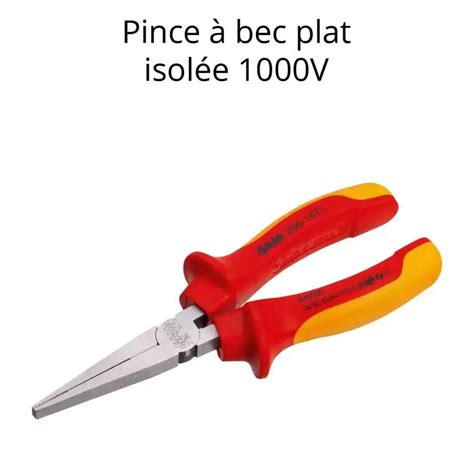 Pince à bec plat isolée 1000V